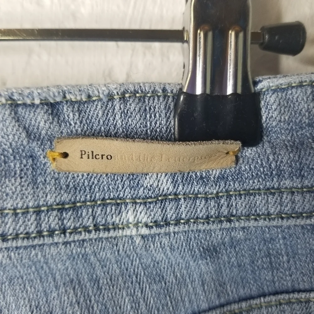 Pilcro anthropologie light wash bleacb splatter jean shorts - Picture 9 of 13